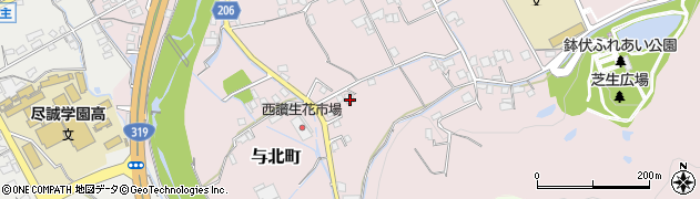 香川県善通寺市与北町1855周辺の地図