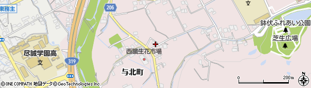 香川県善通寺市与北町1860周辺の地図