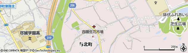香川県善通寺市与北町1861周辺の地図