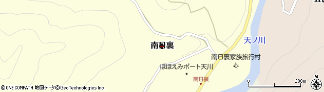 奈良県天川村（吉野郡）南日裏周辺の地図