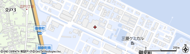 河崎運輸機工株式会社　三菱レイヨン現場事務所周辺の地図