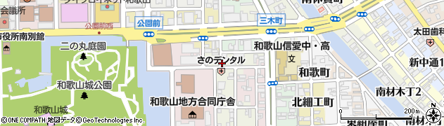 和歌山県和歌山市五番丁周辺の地図