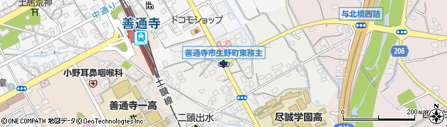 生野町東務主周辺の地図