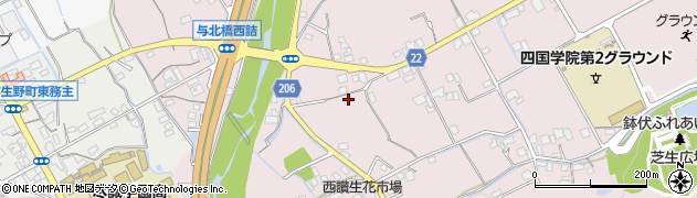 香川県善通寺市与北町1869周辺の地図