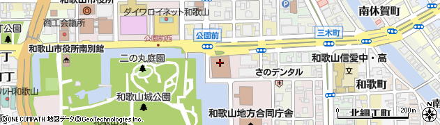 和歌山中央郵便局貯金サービス周辺の地図