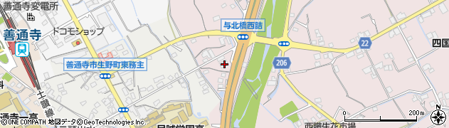 香川県善通寺市与北町2717周辺の地図