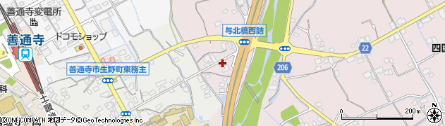 香川県善通寺市与北町2714周辺の地図
