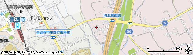 香川県善通寺市与北町2710周辺の地図