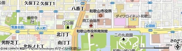 和歌山商工会議所周辺の地図