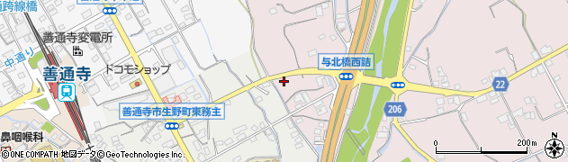 香川県善通寺市与北町2729周辺の地図