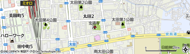 玄通寺周辺の地図