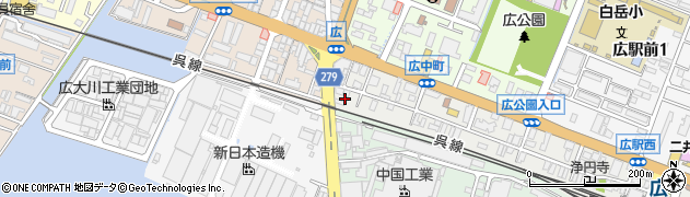 広島県呉市広中町14周辺の地図