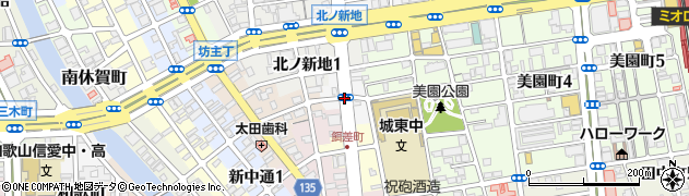 和歌山県和歌山市楠右衛門小路周辺の地図
