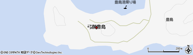 愛媛県上島町（越智郡）弓削豊島周辺の地図