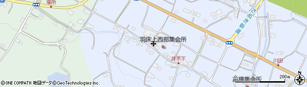 香川県綾歌郡綾川町羽床上154周辺の地図