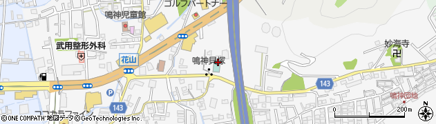 花山温泉周辺の地図