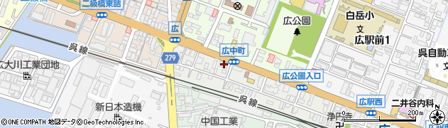 明治安田生命保険相互会社　広島支社呉広営業所周辺の地図