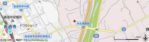 香川県善通寺市与北町2734周辺の地図