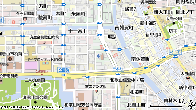 〒640-8151 和歌山県和歌山市屋形町の地図