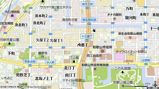 〒640-8157 和歌山県和歌山市八番丁の地図