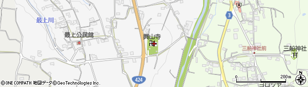 興山寺周辺の地図