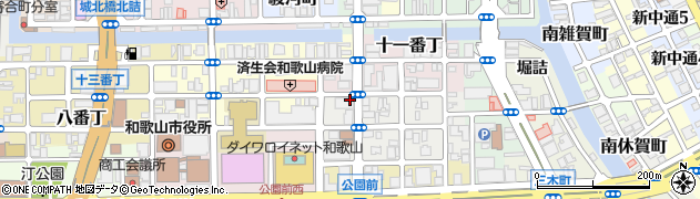 商工中金和歌山支店周辺の地図