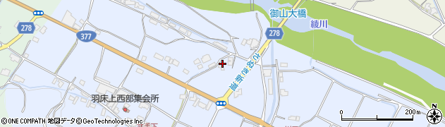 香川県綾歌郡綾川町羽床上218-2周辺の地図