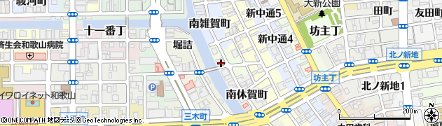和歌山県和歌山市北休賀町周辺の地図