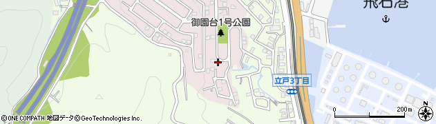 広島県大竹市御園台周辺の地図