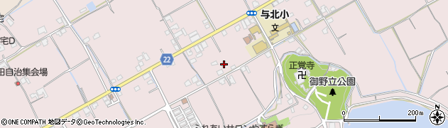 香川県善通寺市与北町1264-1周辺の地図