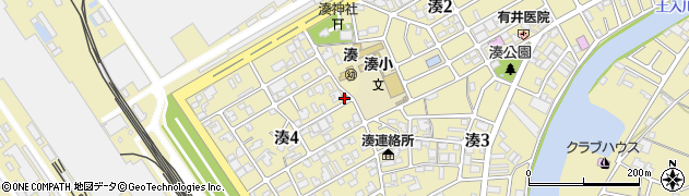 和歌山湊郵便局周辺の地図