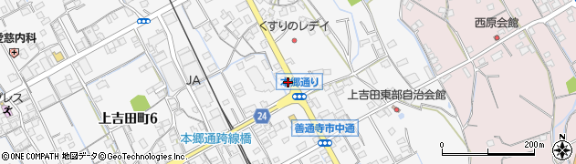 香川県善通寺市上吉田町185周辺の地図