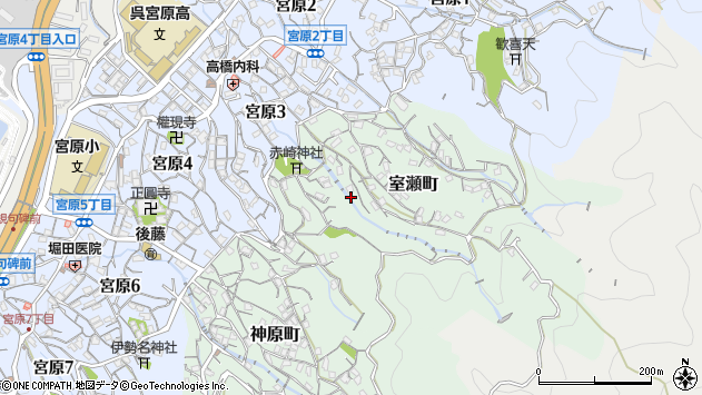 〒737-0025 広島県呉市室瀬町の地図