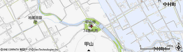 医王山甲山寺周辺の地図