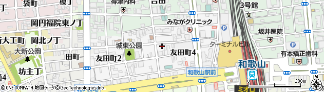 セブンイレブン和歌山友田町４丁目店周辺の地図