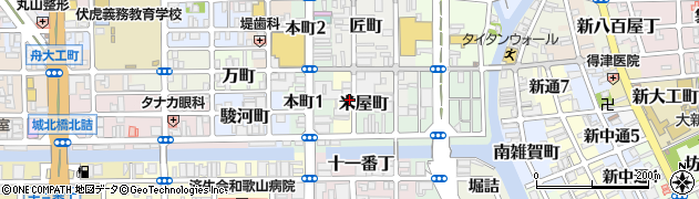 和歌山県和歌山市米屋町23周辺の地図