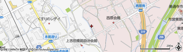 香川県善通寺市与北町3128周辺の地図