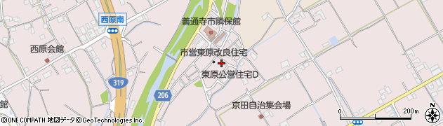 香川県善通寺市与北町2881周辺の地図