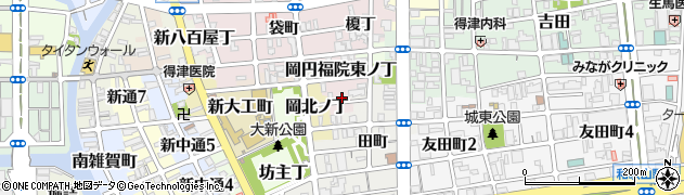 和歌山県和歌山市岡織屋小路周辺の地図