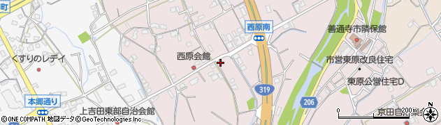 香川県善通寺市与北町2821周辺の地図