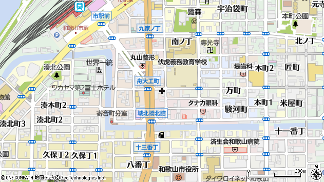 〒640-8044 和歌山県和歌山市板屋町の地図