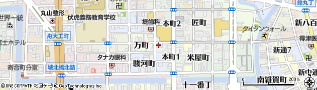 ゾイ美容室　本町店周辺の地図