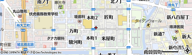 有限会社タケナカ化粧品店　本店周辺の地図