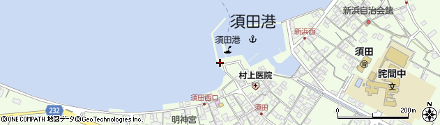 須田港旅客船ターミナル（粟島汽船）周辺の地図