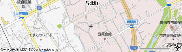 香川県善通寺市与北町3112周辺の地図