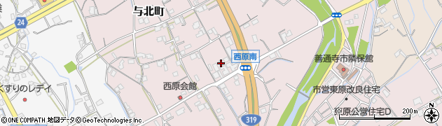 香川県善通寺市与北町3082周辺の地図