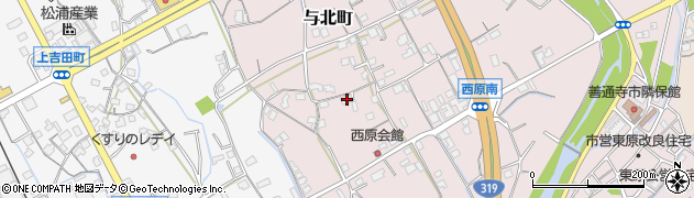 香川県善通寺市与北町3110周辺の地図