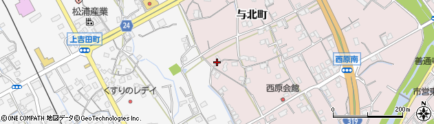 香川県善通寺市与北町3153周辺の地図