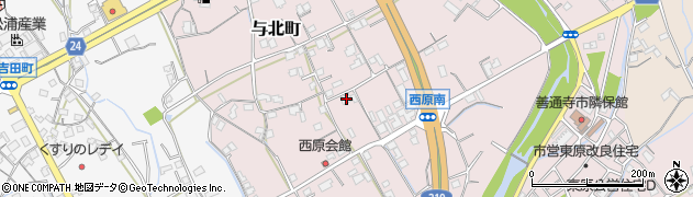 香川県善通寺市与北町3105周辺の地図