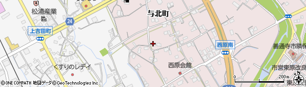 香川県善通寺市与北町3177周辺の地図